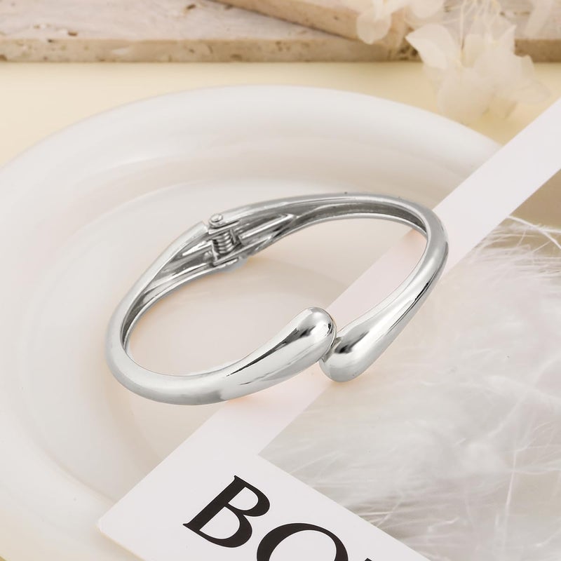 Rainhonor Chunky Gold Bangles Bracelets for Women Gold Cuff Bracelet Set Waterproof Non Tarnish Stack Bracelet for Women Gifts - Image 4